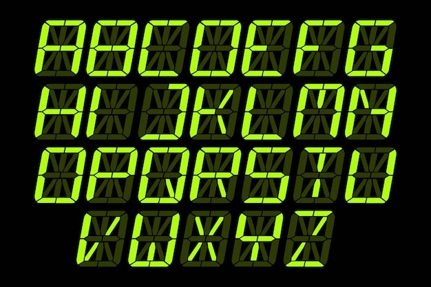 液晶显示效果字母数字