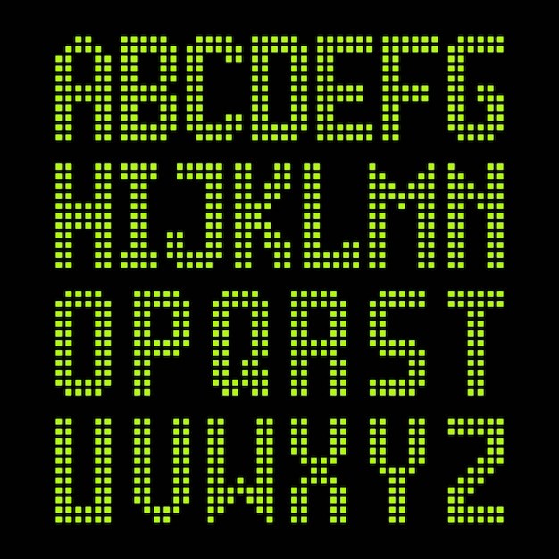 液晶显示效果字母数字