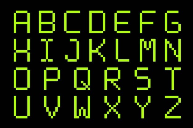 液晶显示效果字母数字