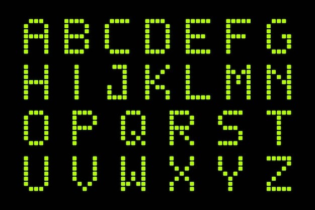 液晶显示效果字母数字