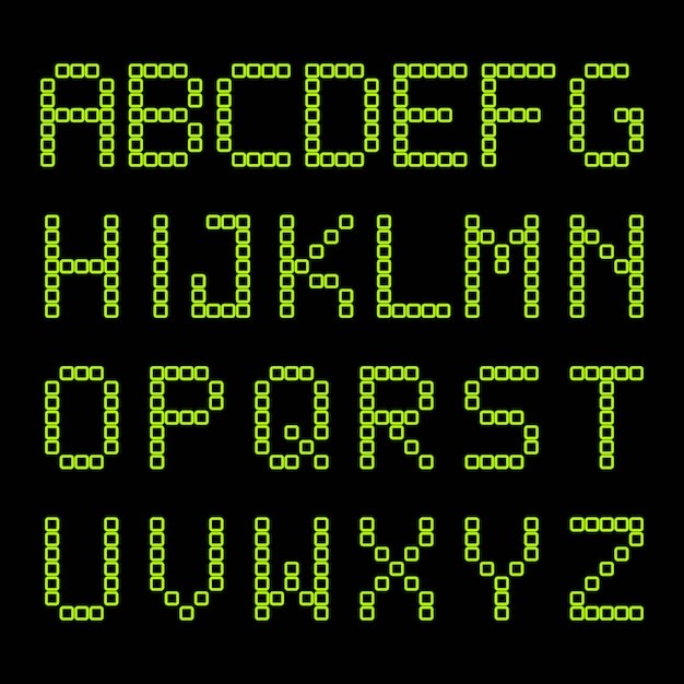 液晶显示效果字母数字