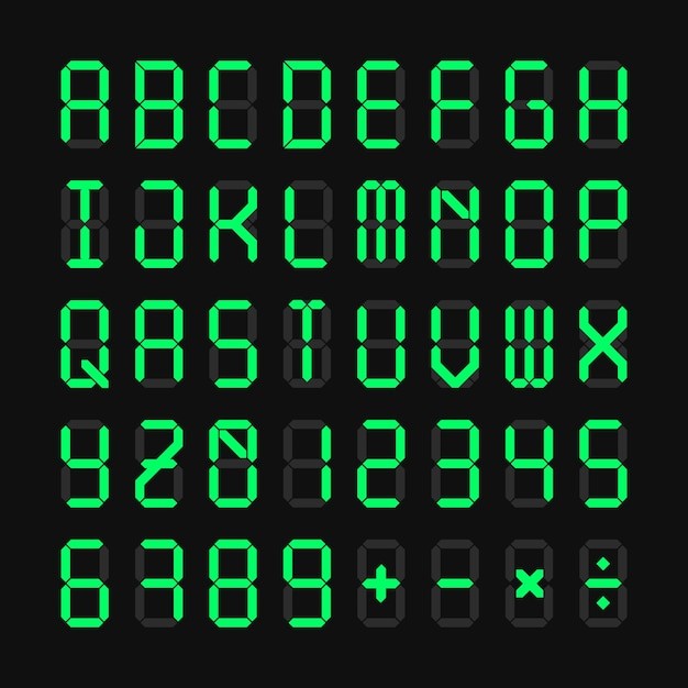 液晶显示效果字母数字