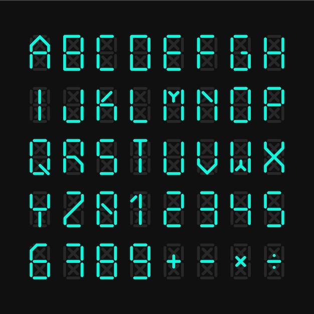 液晶显示效果字母数字