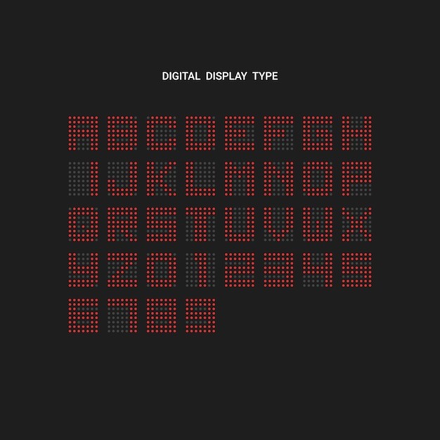 液晶显示效果字母数字