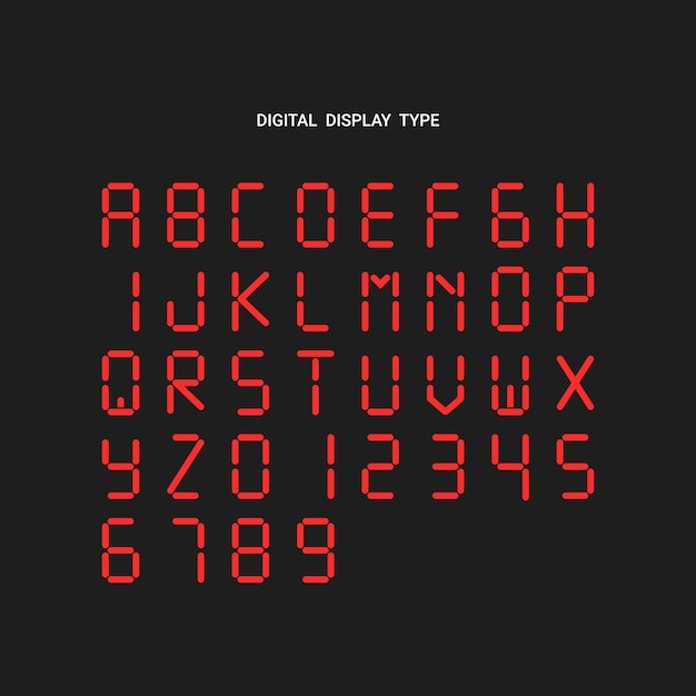 液晶显示效果字母数字