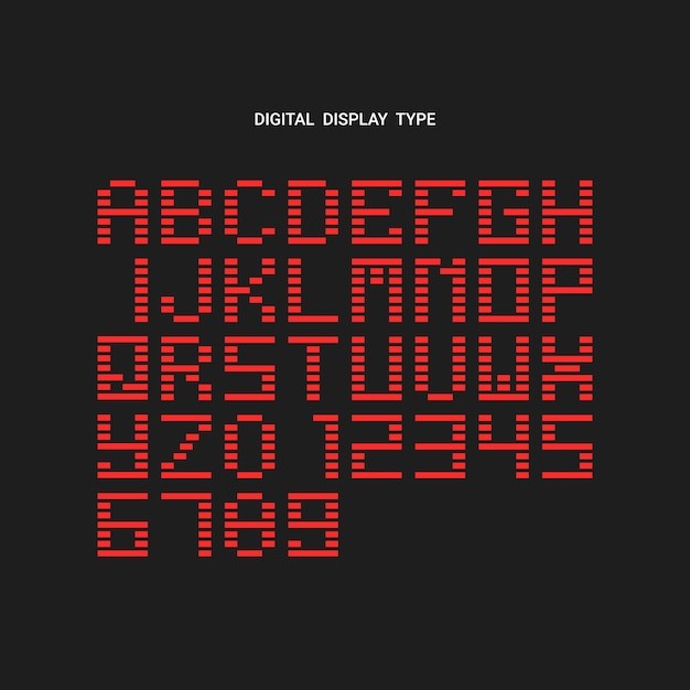 液晶显示效果字母数字