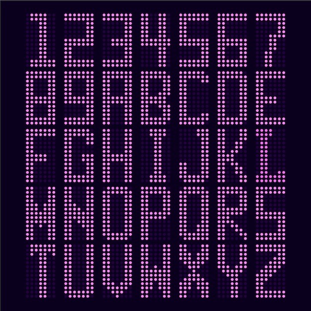 液晶显示效果字母数字