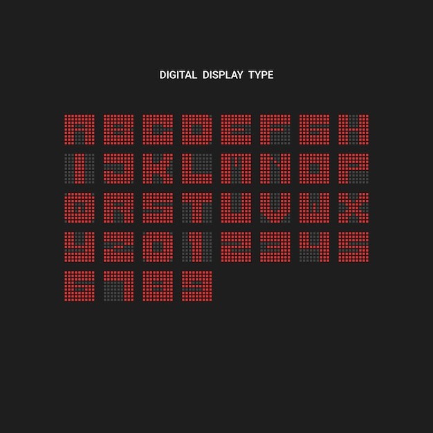 液晶显示效果字母数字