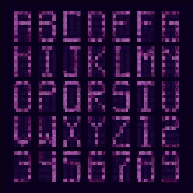 液晶显示效果字母数字