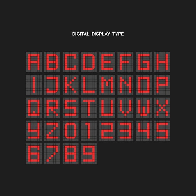 液晶显示效果字母数字