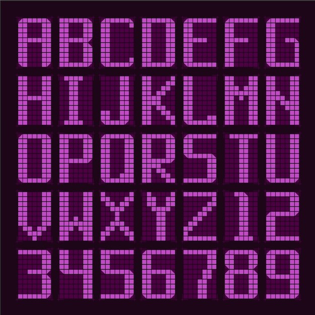 液晶显示效果字母数字