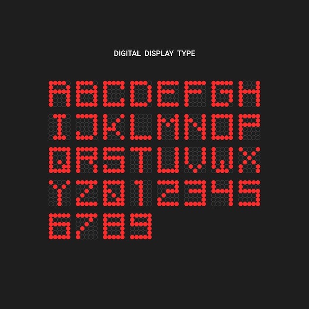 液晶显示效果字母数字