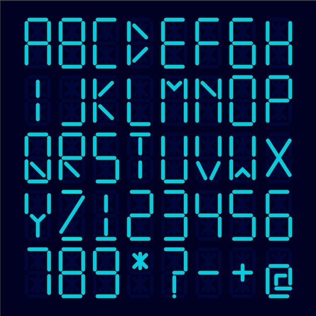 液晶显示效果字母数字