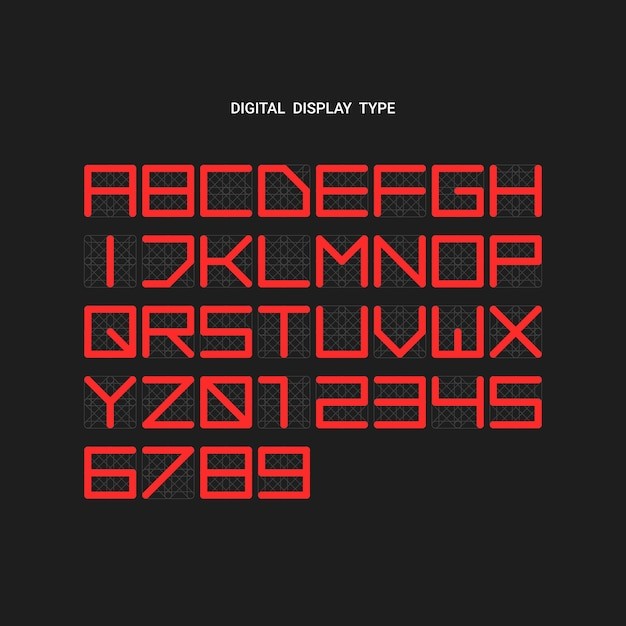 液晶显示效果字母数字