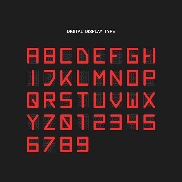 液晶显示效果字母数字