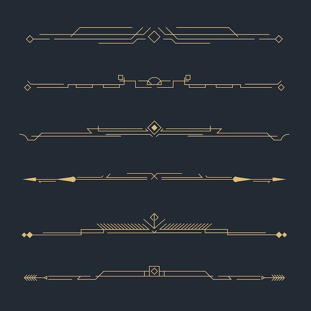 欧式线条文字装饰边框元素