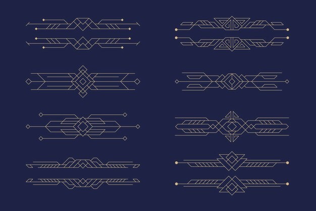 欧式线条文字装饰边框元素