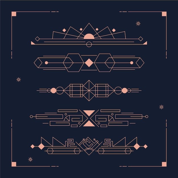 欧式线条文字装饰边框元素