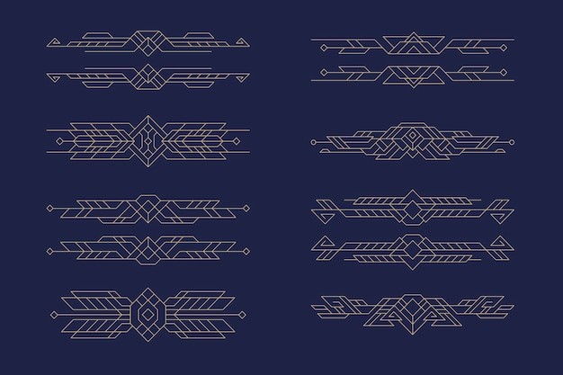 欧式线条文字装饰边框元素