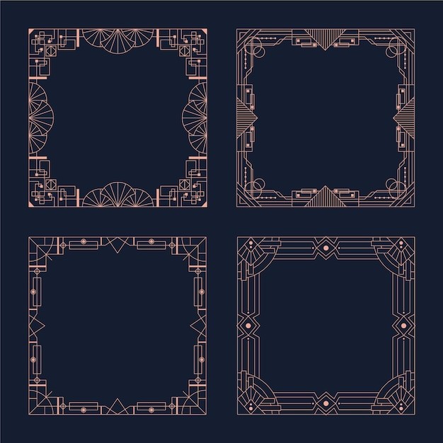 欧式线条文字装饰边框元素