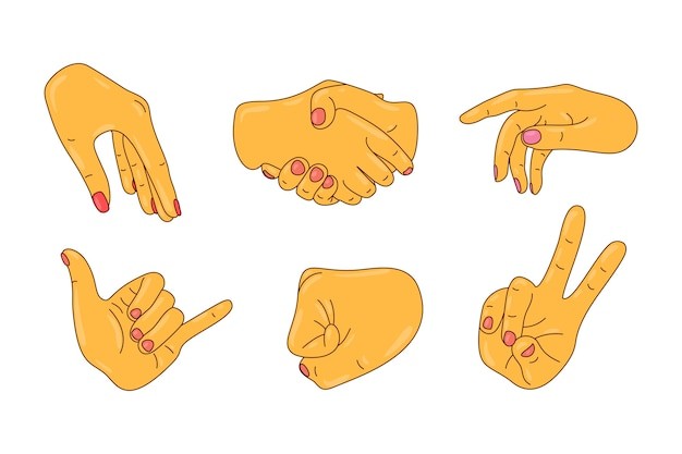 手势手掌手指元素