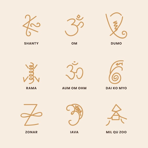 手绘抽象灵气元素