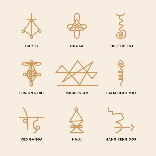 手绘抽象灵气元素