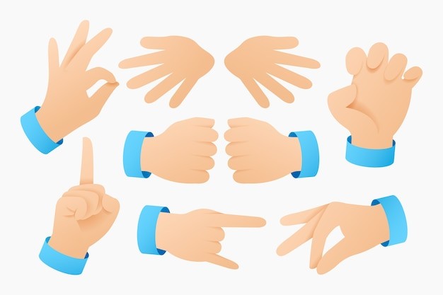 手势手掌手指元素