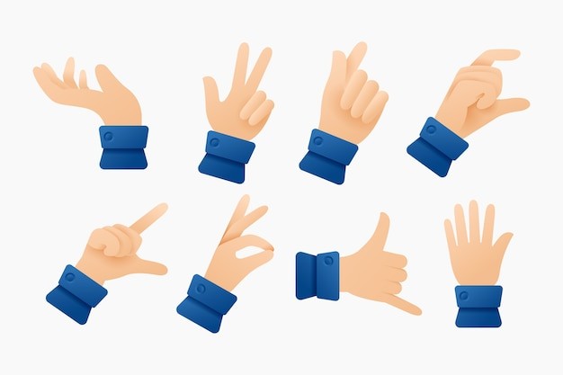 手势手掌手指元素