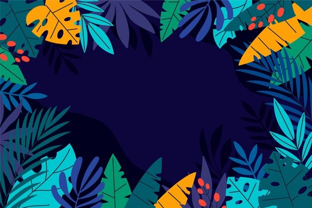 热带阔叶植物叶子树叶背景