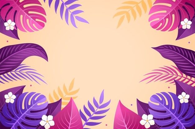 热带阔叶植物叶子树叶背景