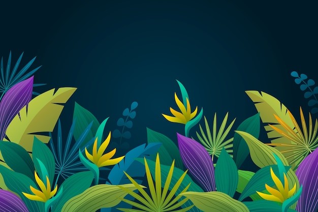 热带阔叶植物叶子树叶背景