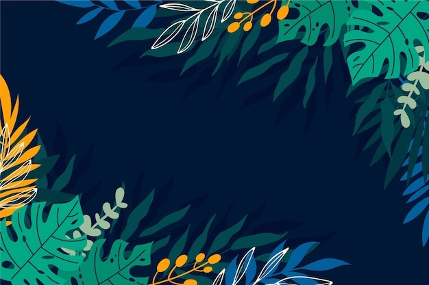 热带阔叶植物叶子树叶背景