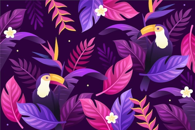 热带阔叶植物叶子树叶背景