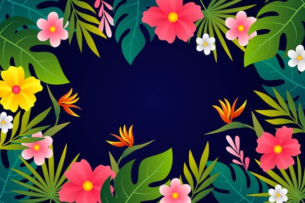 热带阔叶植物叶子树叶背景