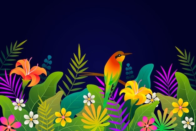 热带阔叶植物叶子树叶背景