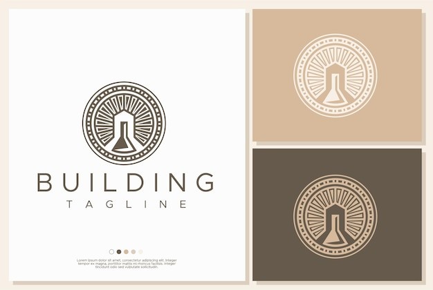 太阳光芒建筑标志logo