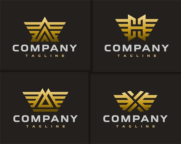 翅膀三角字母标志logo