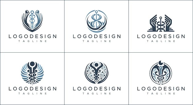 健康蛇杖医院医疗标志logo