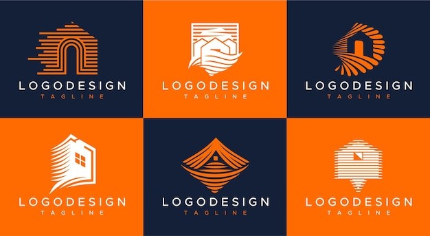 住宅房屋建筑抽象房子标志logo