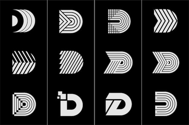 抽象字母d图形标志logo