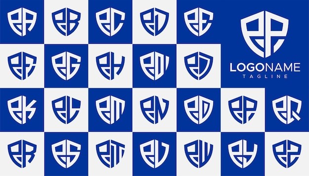 盾牌字母p标志logo