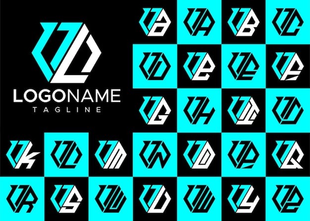 六边形字母l标志logo