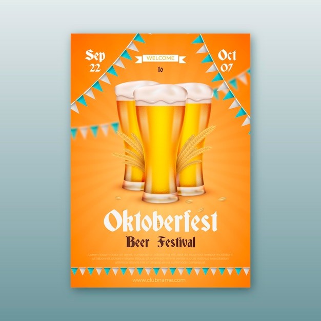 啤酒节活动海报模板
