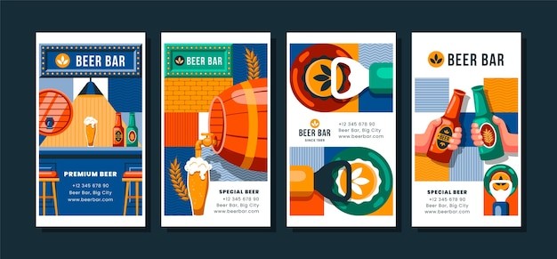 啤酒节活动展板易拉宝海报模板