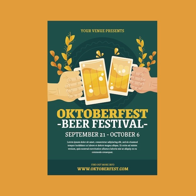 啤酒节活动海报模板
