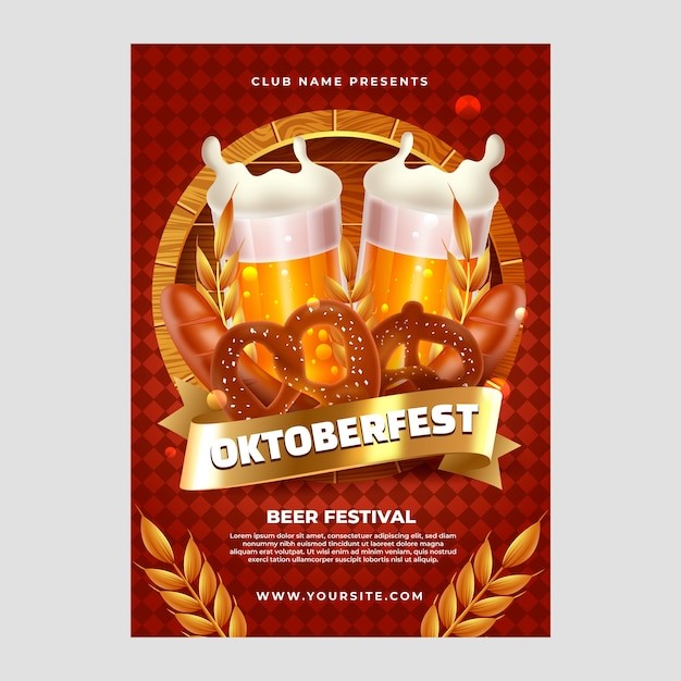 啤酒节活动海报模板