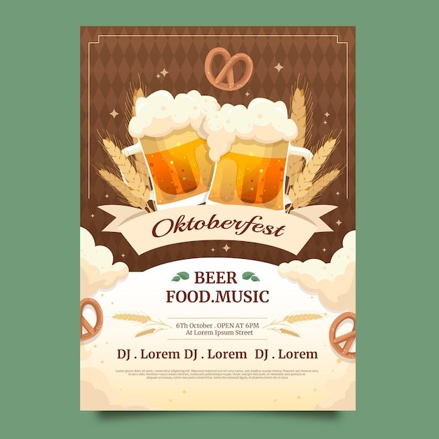啤酒节活动海报模板