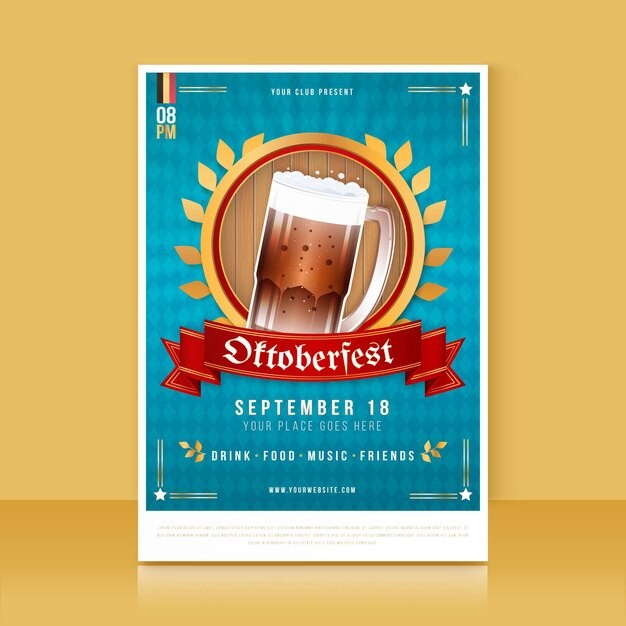 啤酒节活动海报模板