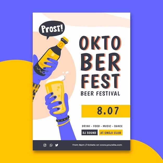 啤酒节活动海报模板